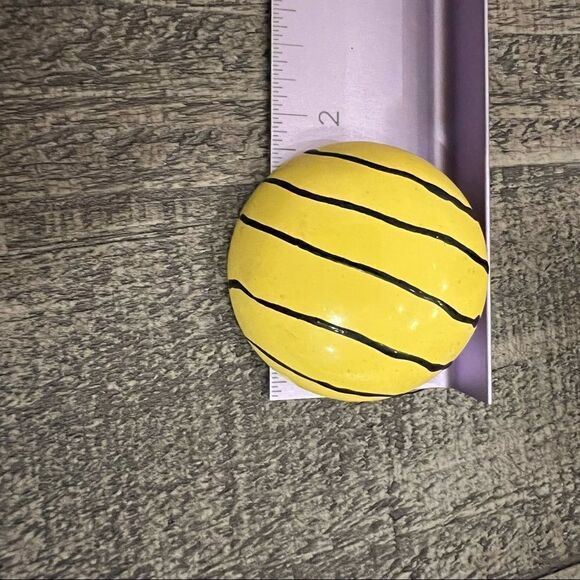 Oversized Metal/Button Vintage Handmade Earrings - Picture 5 of 6